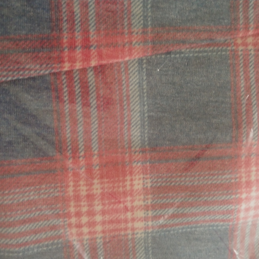 Coverstitch Teal & Red Plaid Flannel Front Knot… - Picture 8 of 9